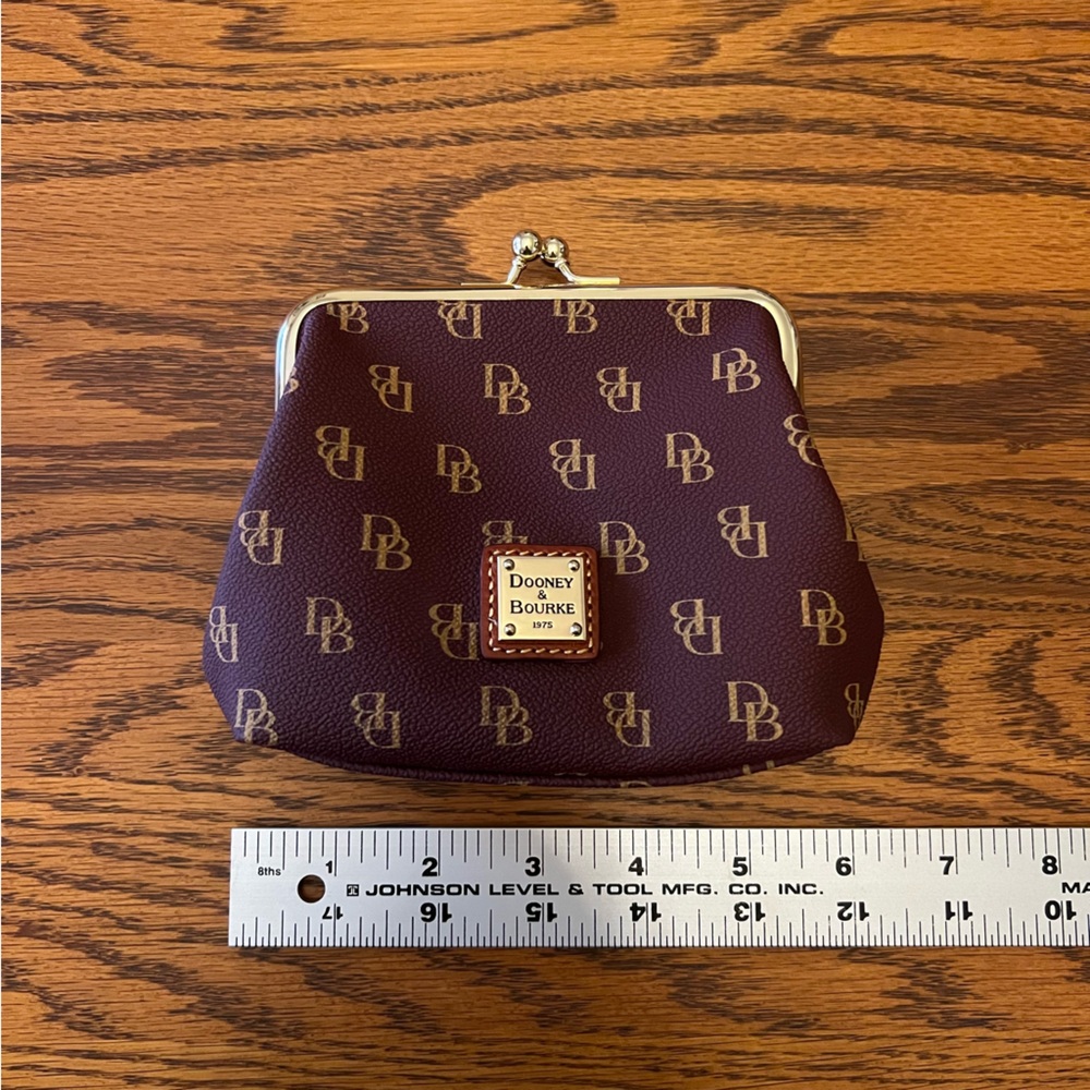 Dooney & Bourke Burgundy Coin Pouch